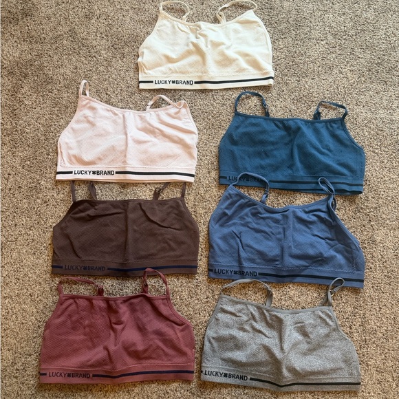 Lucky Brand Other - Lucky Brand Bralette Collection - Cream, Pink, Brown, Blue, Gray